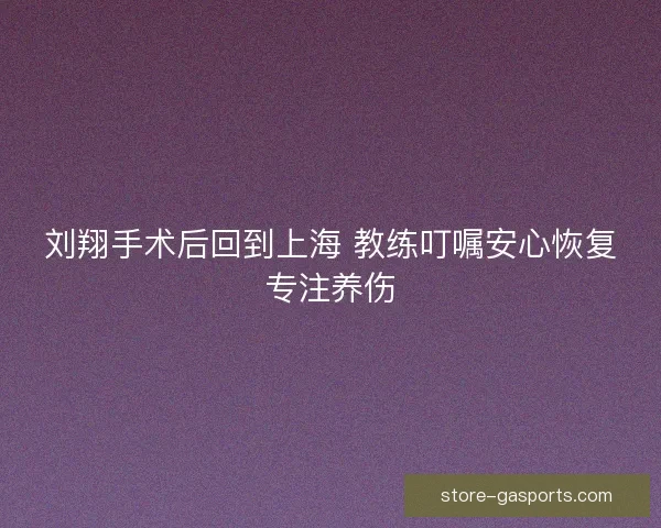 刘翔手术后回到上海 教练叮嘱安心恢复专注养伤